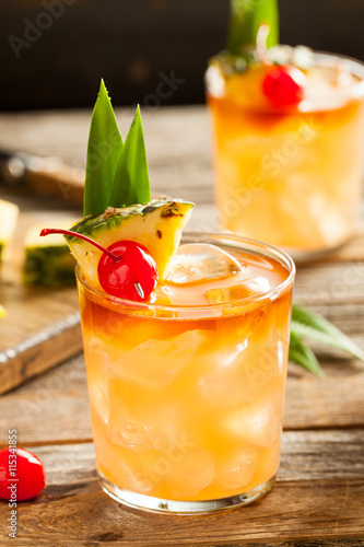 Homemade Mai Tai Cocktail photo