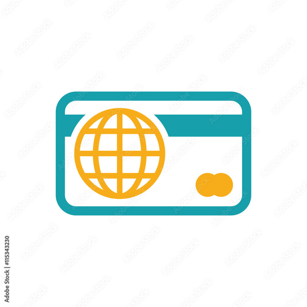 credit card icon on white background credit card icon on white background