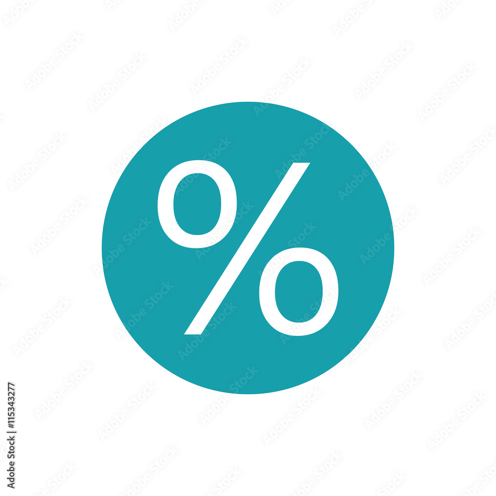 percent badge icon on white background percent badge icon on white background
