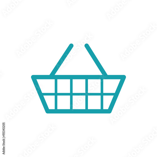 basket supermarket icon on white background