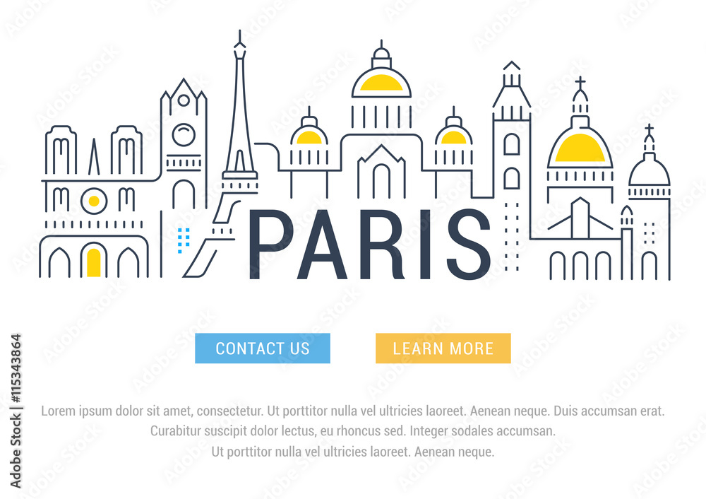 Website Banner and Landing Page Paris