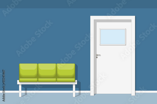 Illustration of a waiting room with chair