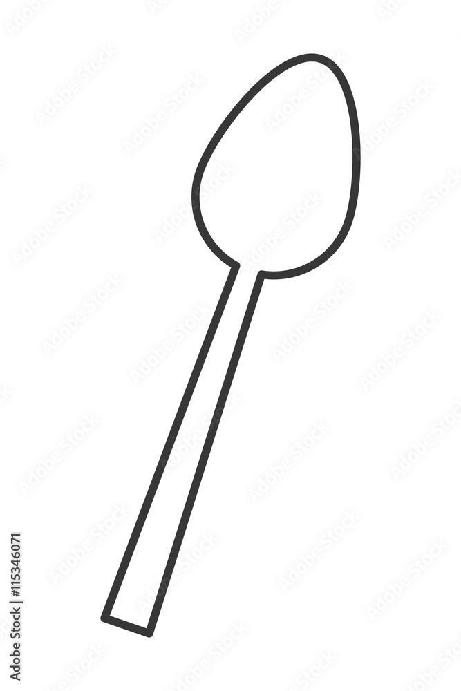 simple flat design single spoon icon vector illustration simple flat design single spoon icon vector illustration