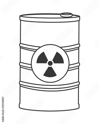 flat design toxic waste contamination icon vector illustration