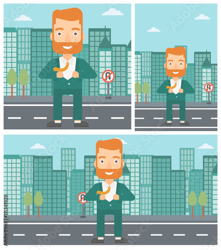 Business man opening his jacket like superhero.