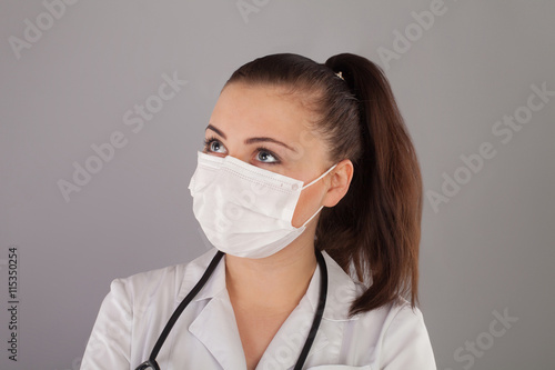 Nurse with gauze