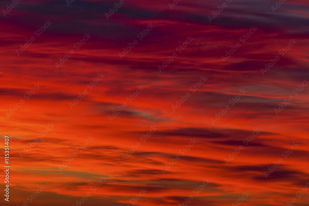 Colorful clouds on the sky