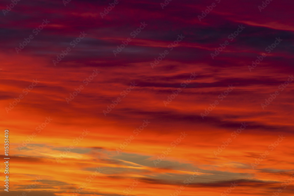 Colorful clouds on the sky