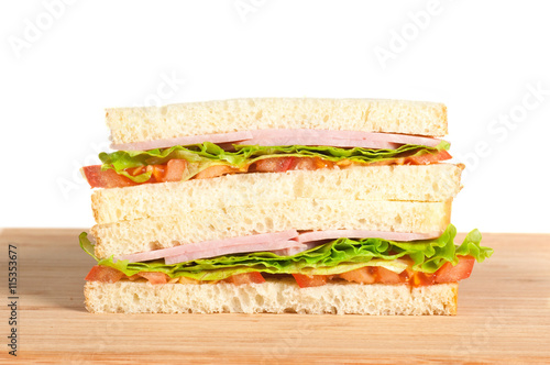 Sandwich with bacon and tomato