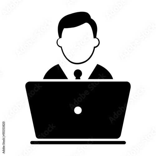 User with Laptop