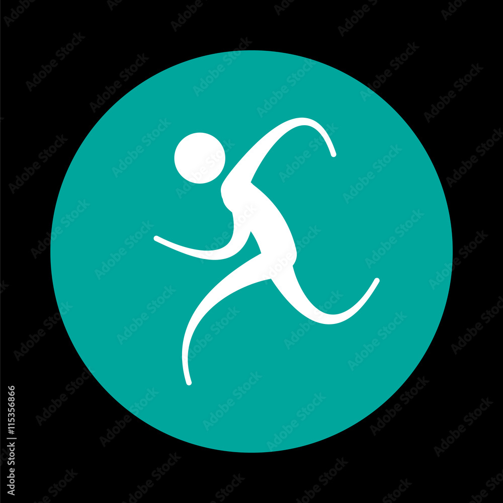 Running man icon. Vector illustration