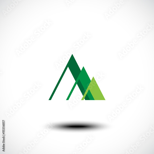 Mountain icon. Vector illustration
