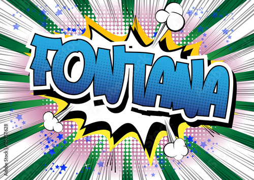 Fontana - Comic book style word.