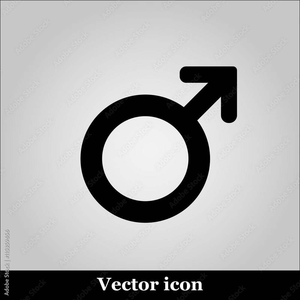 Male sign icon. Internet button on white background. Male sign icon. Internet button on white background.