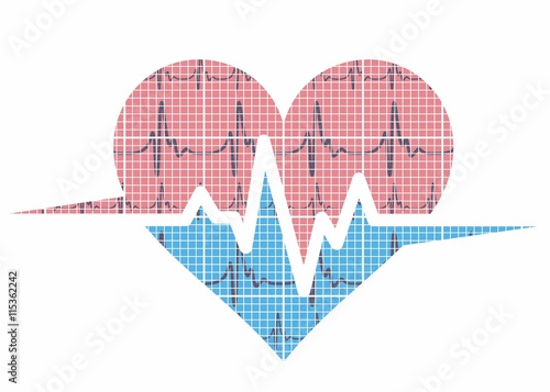 heart Logo with cardiogram.
