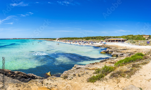 Playa Ses Covetes part of the long Es Trenc beach in Majorca
