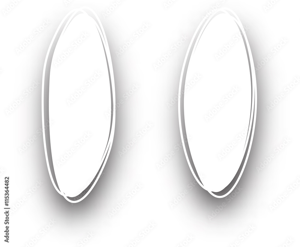 Obraz premium White oval backgrounds set.