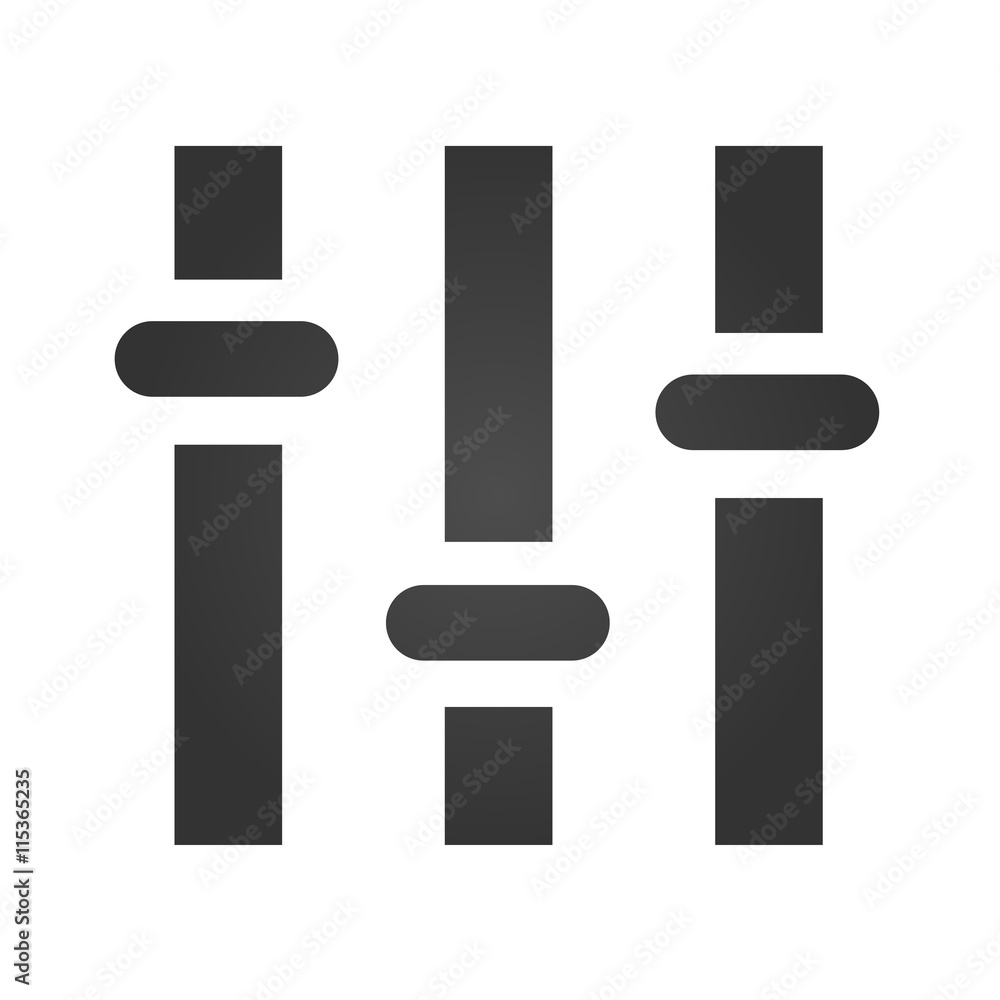 Equalizer icon. Simple flat logo of equalizer on white background. Vector illustration. Equalizer icon. Simple flat logo of equalizer on white background. Vector illustration.