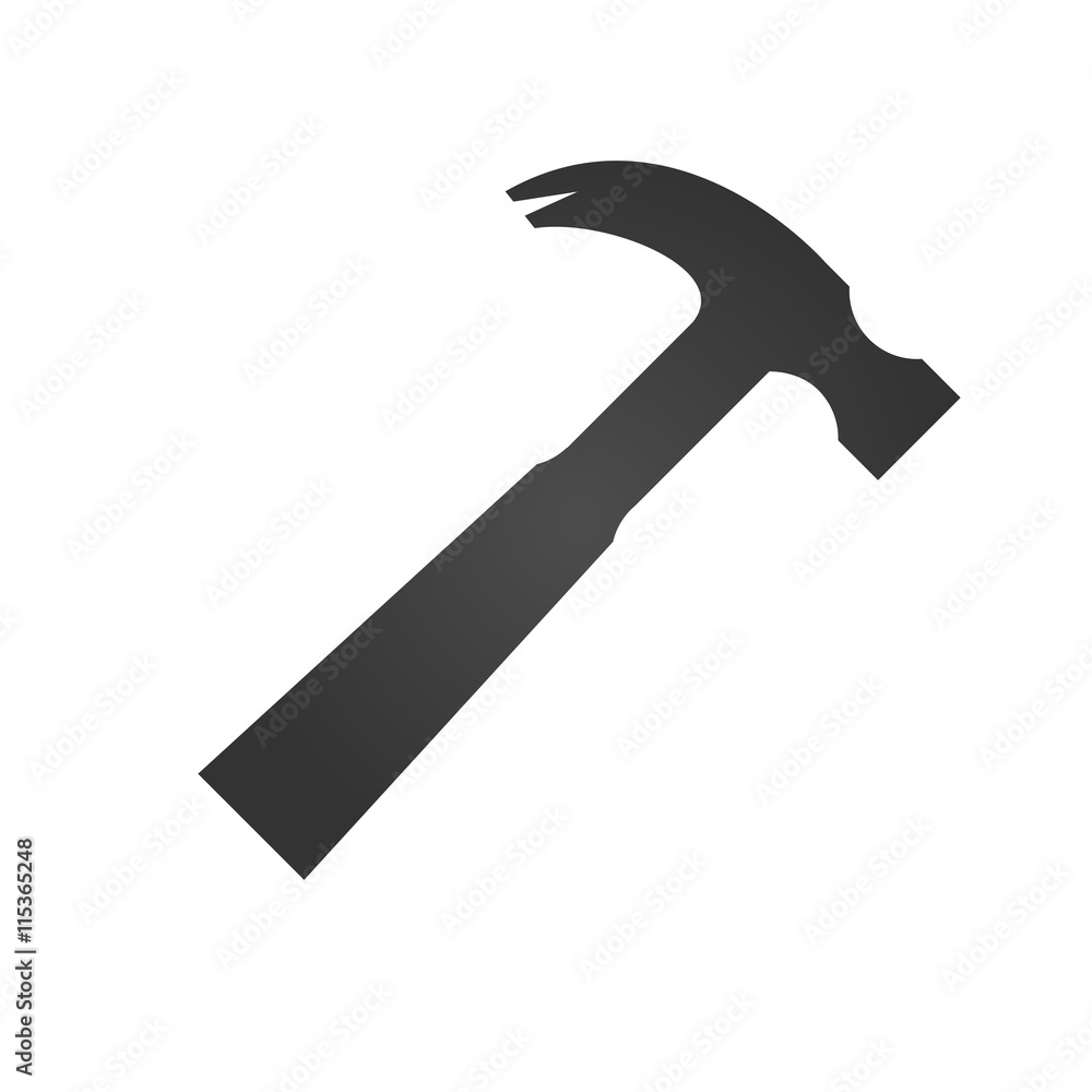Hammer icon. Simple flat logo of hammer on white background. Vector illustration. Hammer icon. Simple flat logo of hammer on white background. Vector illustration.