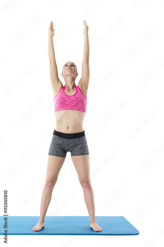 Fototapeta premium Woman doing stretching exercises..