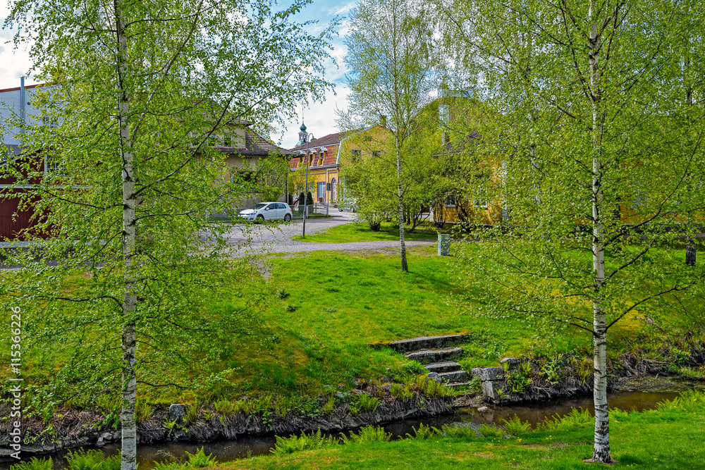 Small Raumanjoki river in Old Town in Rauma Small Raumanjoki river in Old Town in Rauma
