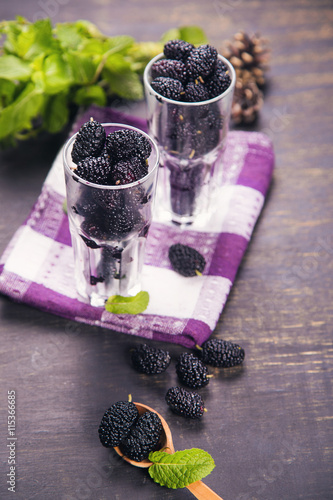 black juicy  mulberry