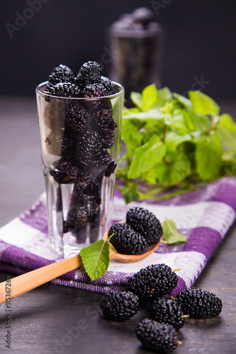 black juicy  mulberry