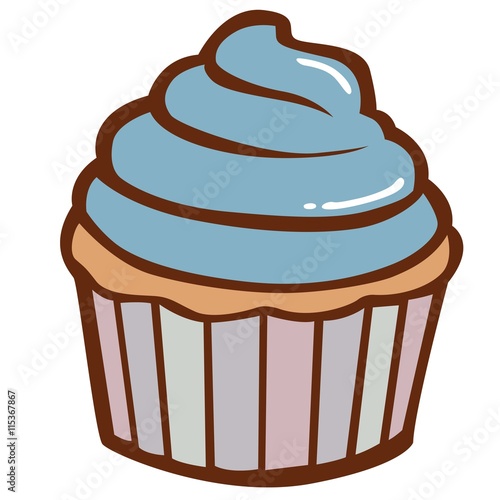 Cupcake Illustration Vector Clipart