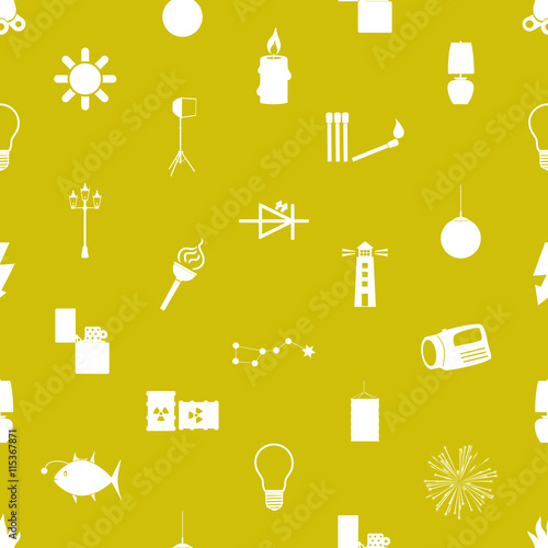 light theme modern simple icons seamless pattern eps10