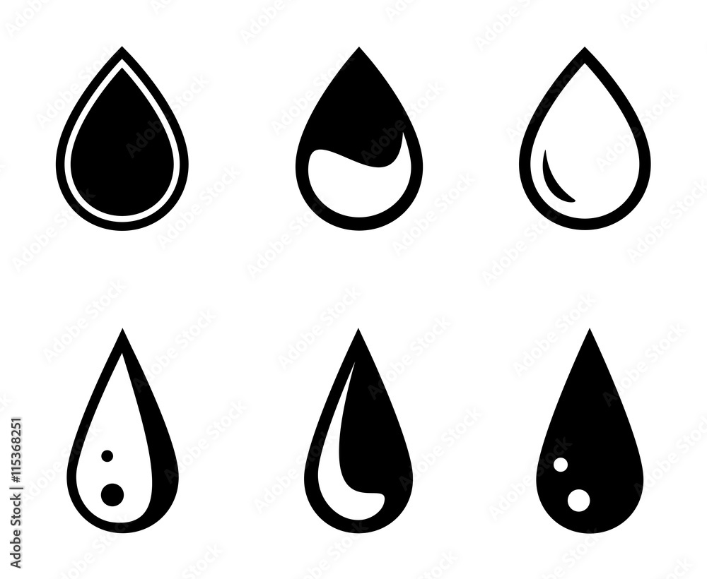 isolated water drops set isolated water drops set