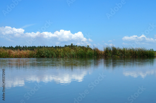 Sky reflected in water