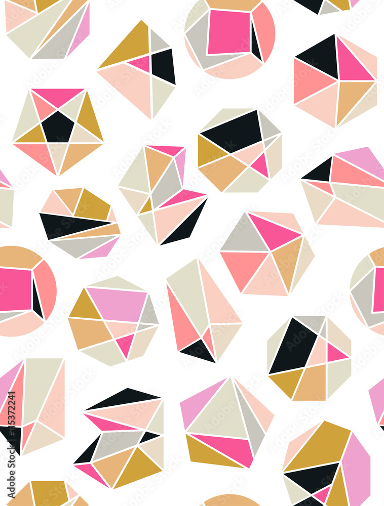 Line shapes crystal geometry. Diamonds design. Alchemy, religion, philosophy, spirituality, hipster symbols and elements. Polygon style seamless pattern. Vector background. Line shapes crystal geometry. Diamonds design. Alchemy, religion, philosophy, spirituality, hipster symbols and elements. Polygon style seamless pattern. Vector background.