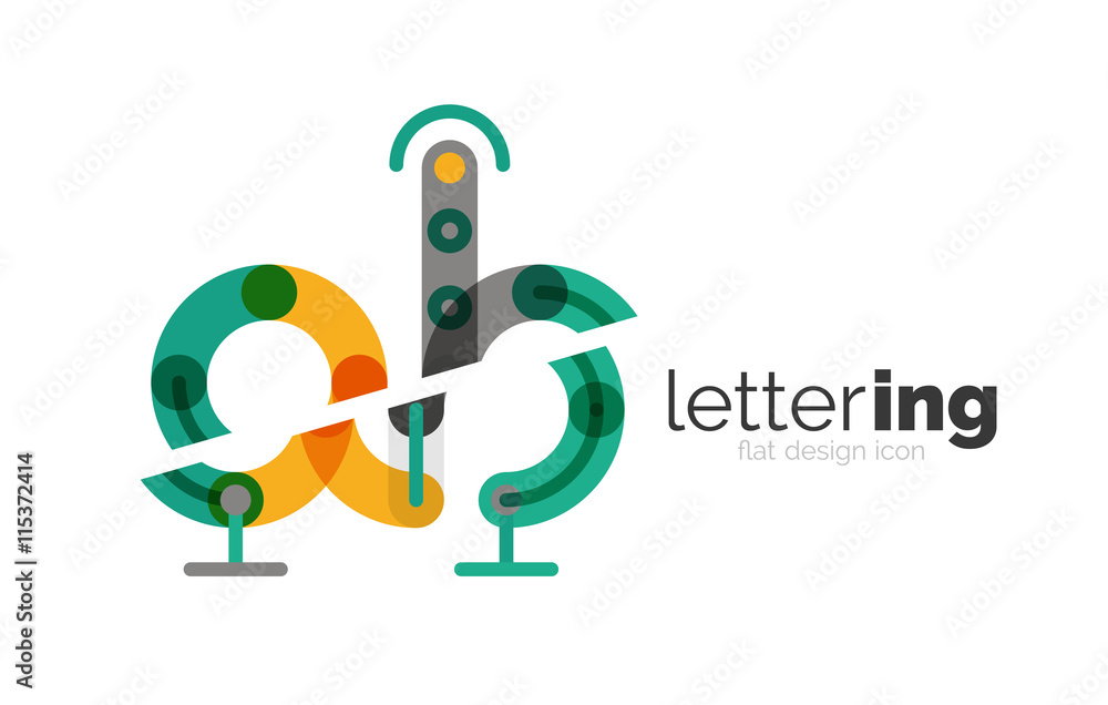 Linear business logo letter Linear business logo letter