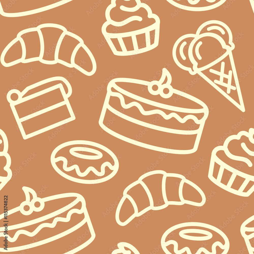 Confectionery pattern outline Confectionery pattern outline