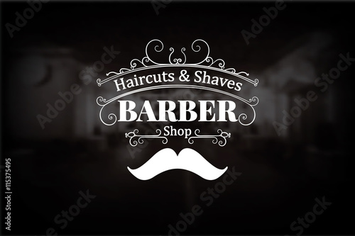 Vintage barber shop logo