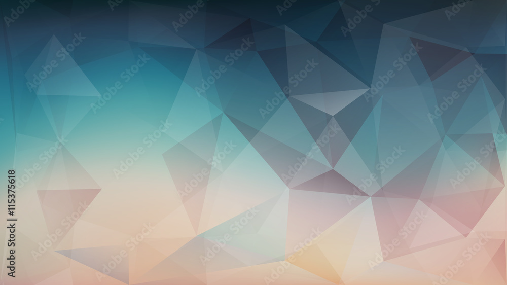 Fototapeta premium Abstract low poly background of triangles
