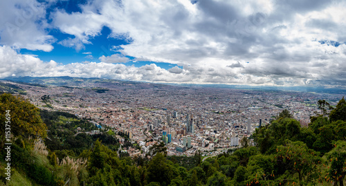 Panoramic view of Bogota city, Colombia photo