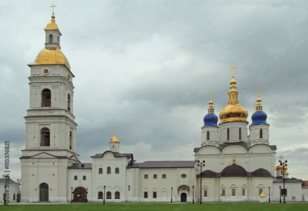 white-stone kremlin in Tobolsk, Russia