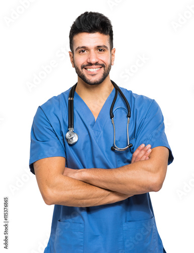 Handsome male nurse portrait