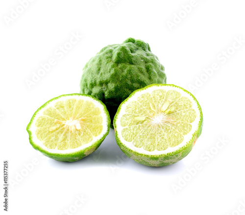 Bergamot on white background