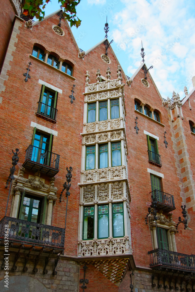 Windows of Casa Terrades in Avinguda Diagonal of Barcelona