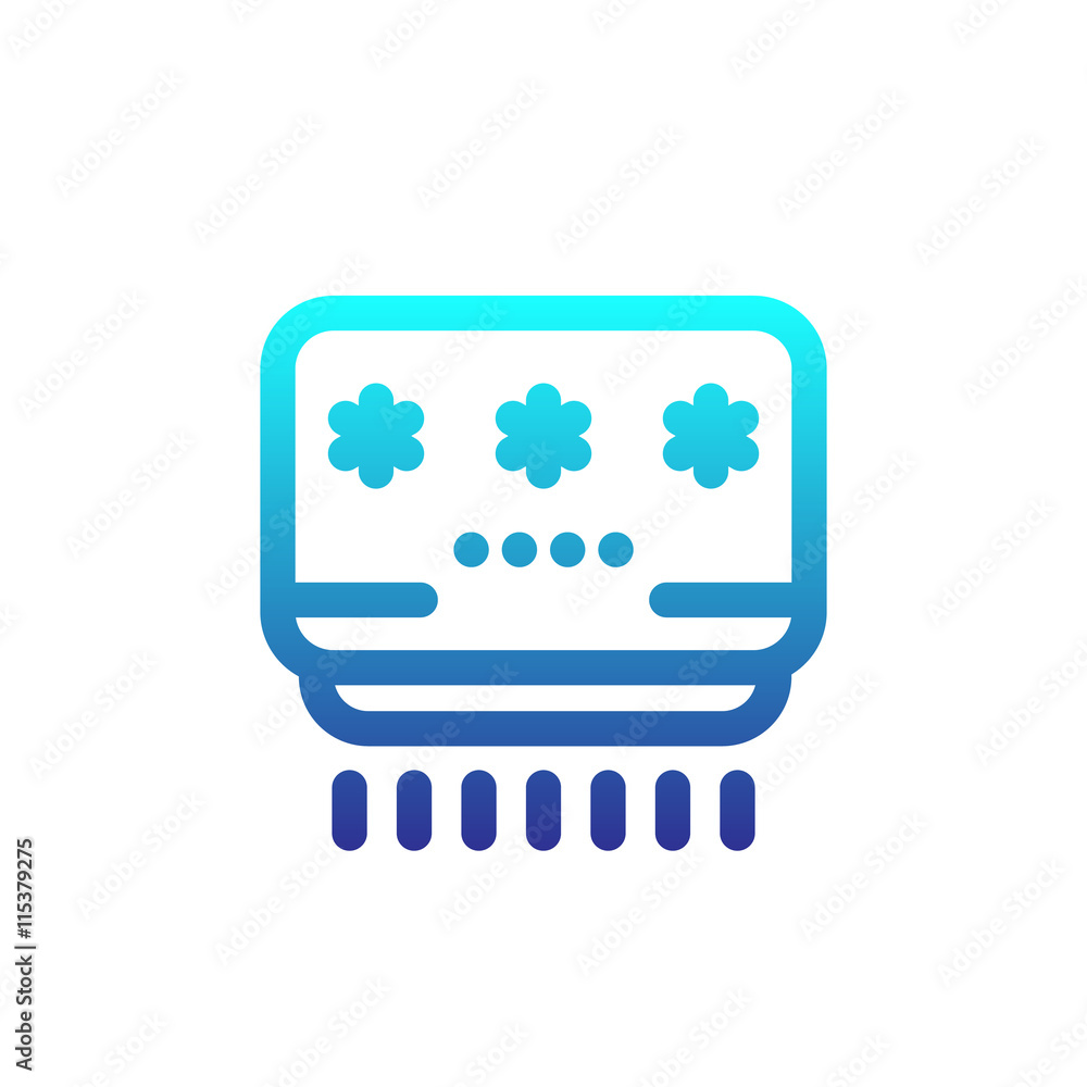 air conditioner line icon isolated on white air conditioner line icon isolated on white