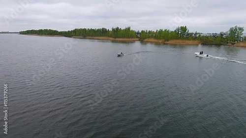 Police Boat in the pursuit of the infringer photo