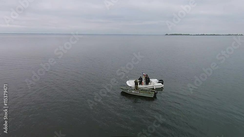 Police Boat in the pursuit of the infringer photo