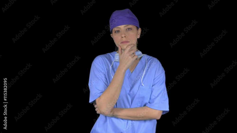 Stressed or sad surgeon wearing a cap (Transparent Background) Stressed or sad surgeon wearing a cap (Transparent Background)