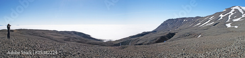Iceland: escursione sullo Skaftafell il 19 agosto 2010. Il ghiacciaio Skaftafell è uno sperone della calotta di ghiaccio Vatnajokull, la più grande e più voluminosa calotta di ghiaccio in Islanda