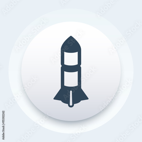 Rocket icon, missile, rocket launch