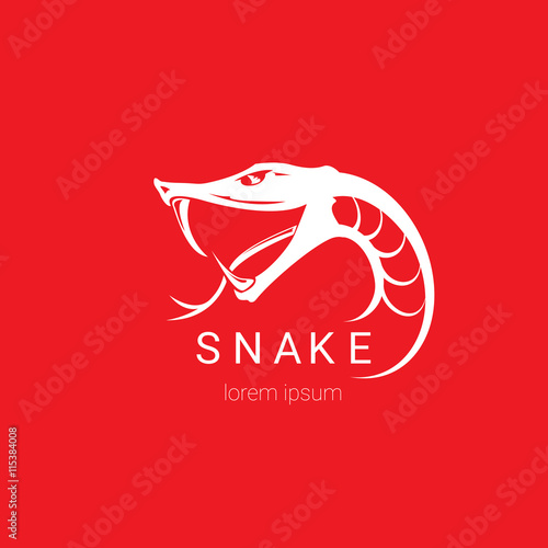 vector snake simple logo design element.