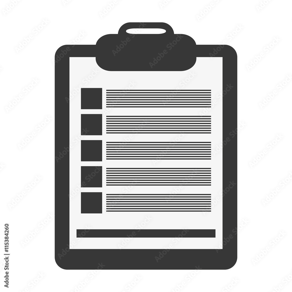 simple flat design clipboard with paper icon vector illustration simple flat design clipboard with paper icon vector illustration