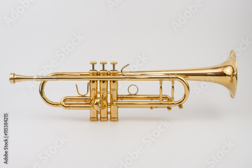 Gold trumpet photo